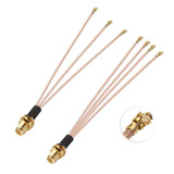 1 In 4 IPX To RPSMAK RG178 Pigtail WIFI Antenna Extension Cable Jumper(15cm)