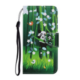 For Samsung Galaxy S20 FE 5G / S20 Lite Coloured Drawing Pattern Horizontal Flip PU Leather Case with Holder & Card Slots & Wallet & Lanyard(Panda)
