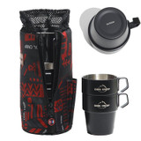 4 In 1 Set COOL CAMP CF-519 Outdoor Camping 304 Stainless Steel Coffee Cup Thermal Insulation Anti-Scald Double Vacuum Mugs