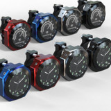 L1 Motorcycles Waterproof Outdoor Clock Temperature Gauge, Color: Temperature Blue Black