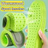 Wormwood Deodorant Running Insoles Memory Foam Breathable Orthopedic Shoes Pad, Size: 43(Grey)