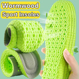 Wormwood Deodorant Running Insoles Memory Foam Breathable Orthopedic Shoes Pad, Size: 37(Black)