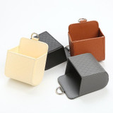 Car Air Outlet Leather Multifunctional Mobile Phone Card Hanging Storage Box, Color: Gray