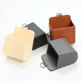 Car Air Outlet Leather Multifunctional Mobile Phone Card Hanging Storage Box, Color: Black