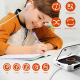 KC-918 Bluetooth CD Player Rechargeable Touchscreen Headphone Small Music Walkman(Black)