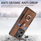 For Infinix Note 30 Retro Skin-feel Ring Card Wallet Phone Case(Brown)