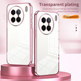 For vivo X90 Pro Transparent Plating Fine Hole Phone Case(Purple)