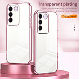 For vivo S16e / V27e Transparent Plating Fine Hole Phone Case(Purple)