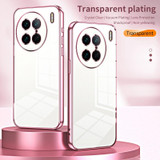 For vivo X90 Pro Transparent Plating Fine Hole Phone Case(Gold)