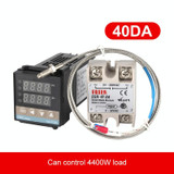 REX-C100 Thermostat + Thermocouple + SSR-40 DA Solid State Module Intelligent Temperature Control Kit