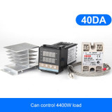 4400W REX-C100 Thermostat + Heat Sink + Thermocouple + SSR-40 DA Solid State Module Intelligent Temperature Control Kit