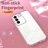 For vivo S16e / V27e Transparent Plating Fine Hole Phone Case(Black)