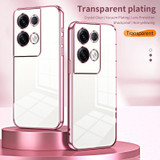 For OPPO Reno8 Pro+ Transparent Plating Fine Hole Phone Case(Purple)