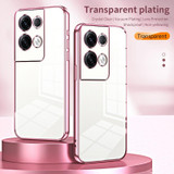 For OPPO Reno8 Pro+ Transparent Plating Fine Hole Phone Case(Black)