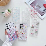 For Samsung Galaxy S22 Ultra 5G Spring Garden Epoxy TPU Phone Case(F01 Love of Butterfly)