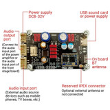 QCC3034 Bluetooth 5.1 Lossless Decoder Board APTX Amplifier Wireless Receiver