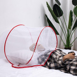 Installation-free Folding Portable Travel Insect-proof Mesh Cover Head Mini Mosquito Net, Color: Enlarged Yellow
