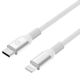 MOMAX DL51D Type-C / USB-C to 8 Pin PD Braided Fast Charging Cable, Length: 1.2m (White)