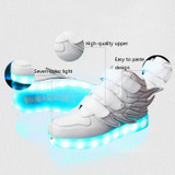 Children Colorful Light Shoes LED Charging Luminous Shoes, Size: 32(Pink)