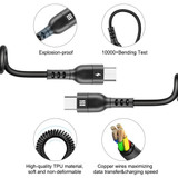 HAWEEL 1m 5A USB-C / Type-C to USB-C / Type-C Retractable Coiled PD Fast Charging Cable