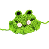 Pet Headgear Props Cats And Dogs Knitted Hat Headwear, Size: M(Frog Hat)