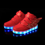 Children Colorful Light Shoes LED Charging Luminous Shoes, Size: 36(Red)