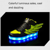 Children Colorful Light Shoes LED Charging Luminous Shoes, Size: 34(Pink)
