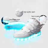 Children Colorful Light Shoes LED Charging Luminous Shoes, Size: 36(Blue)