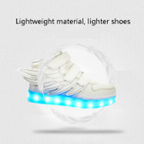 Children Colorful Light Shoes LED Charging Luminous Shoes, Size: 36(Black)
