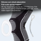 Dual Spring Support Silicone Sports Brace Fitness Protective Pads, Specification:XL Size(Black Grey)