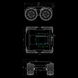 Waveshare WAVE ROVER Flexible Expandable 4WD Mobile Robot Chassis, Onboard ESP32 Module(US Plug)