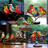 Hundred Flowers Bird Metal Iron Art Ornament 3D Stereoscopic Birds Decoration Crafts, Quantity: 1
