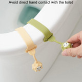 Anti Dirty Handle Toilet Lid Lifter Bathroom Bidet Seat Lifting Lid(Beige)