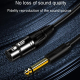 JINGHUA 6.5 Male To Female XLR Audio Cable 6.35 Three Core Balanced Microphone Mixer, Size: 1.5m(Black)