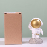 Resin Crafts Space Astronaut Ornaments Home Office Desktop Ornaments Children Gift, Style: Station Small Silver