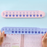 Montessori Math Decomposition Ruler Kindergarten Children Numbers Addition and Subtraction Arithmetic Enlightenment Teaching Aids, Length: 25.5cm(Blue)