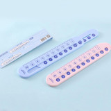 Montessori Math Decomposition Ruler Kindergarten Children Numbers Addition and Subtraction Arithmetic Enlightenment Teaching Aids, Length: 25.5cm(Pink)