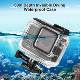 For Insta360 Ace Pro PULUZ 60m Underwater Waterproof Housing Case with Base Adapter & Screw (Transparent)