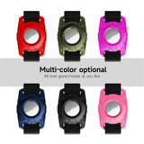 For Airtag Watch Band IP67 Grade Waterproof Case With Paste Bracelet(Black)