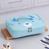 Cartoon Portable Lunch Bag Oxford Cloth Insulation Meal Bag, Style: Flat  Blue