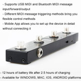 M-VAVE MIDI Bluetooth Controller MIDI Pedal Page Turner Multifunctional Musical Instrument Accessories
