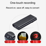 Q25 Intelligent Voice Recorder With Screen HD Noise Canceling Back Clip Voice Reporter, Size: 8GB(Black)