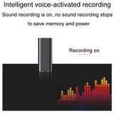 Q25 Intelligent Voice Recorder With Screen HD Noise Canceling Back Clip Voice Reporter, Size: 8GB(Black)