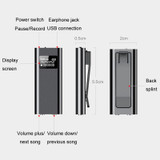 Q25 Intelligent Voice Recorder With Screen HD Noise Canceling Back Clip Voice Reporter, Size: 16GB(Black)