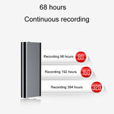 Q25 Intelligent Voice Recorder With Screen HD Noise Canceling Back Clip Voice Reporter, Size: 16GB(Black)