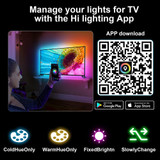 HDMI Sound Light Synchronizer RGB Smart APP Controll TV Background Wall Atmosphere Lights, Plug: UK Plug