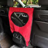 Car Rear Pet And Kids Deterrent Barrier Automobile Seat Storage Bags(Red)