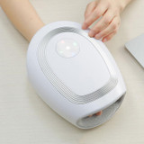 Hand Electrical Multifunctional Heat Kneading Massager Palm Finger Joint Massage Instrument(White)