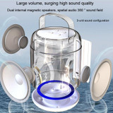 Home Portable Bluetooth Speaker Small Outdoor Karaoke Audio, Color: Y1 White(Double wheat)