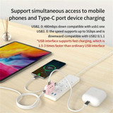 3 In 1 Type-C Docking Station USB Hub For IPad / Phone Docking Station, Port: 3H HDMI+PD+USB3.0  White